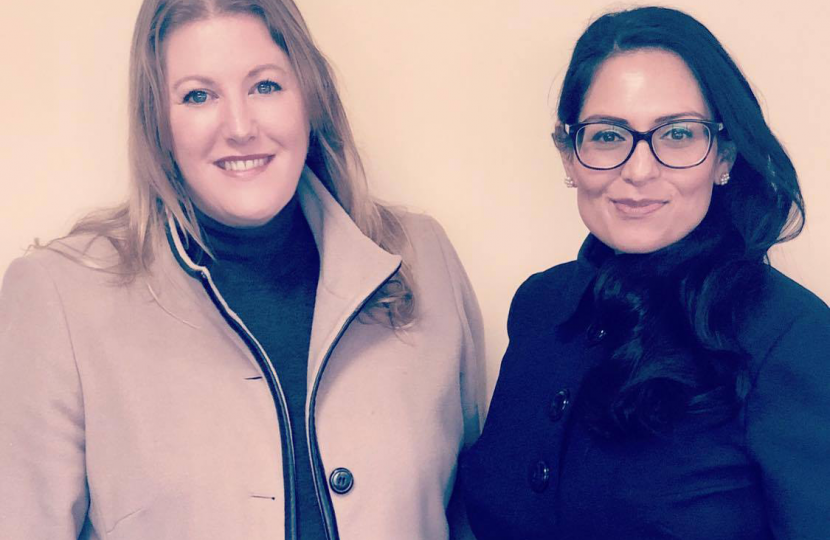 Donna with Priti Patel