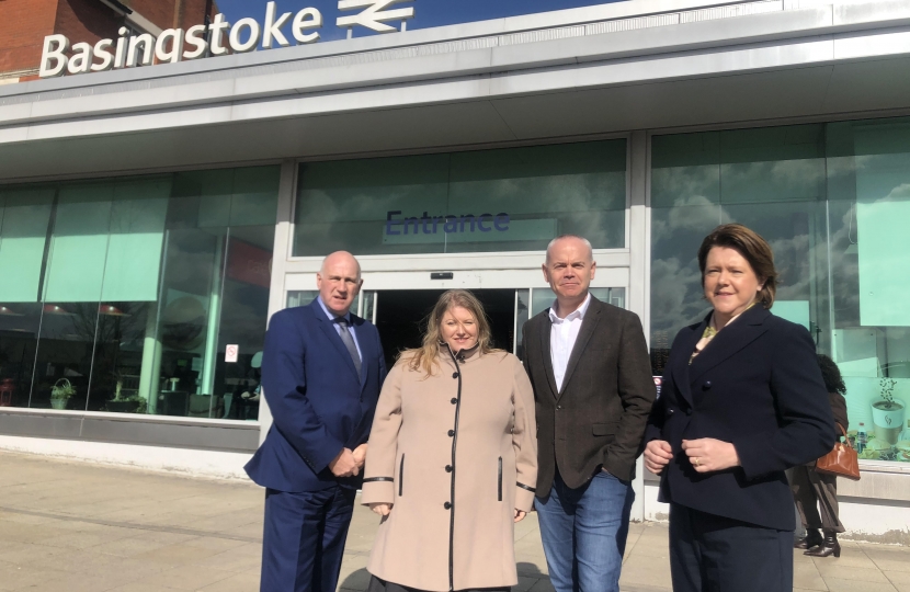 Donna, Simon and Maria by Basingstoke railway station