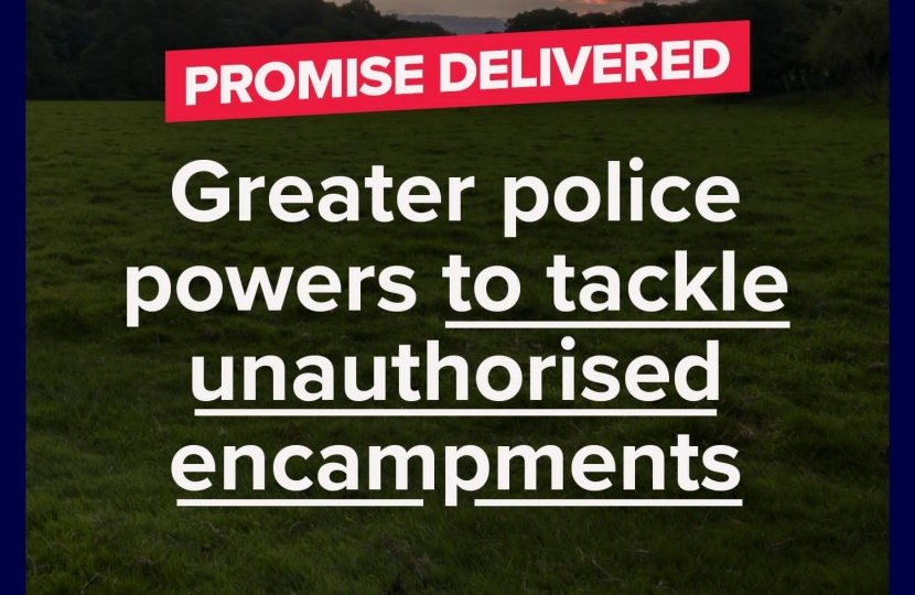 Greater police powers to tackle unauthorised encampments