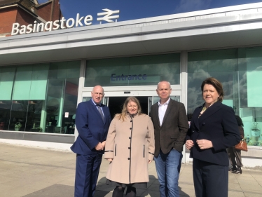 Donna, Simon and Maria by Basingstoke railway station